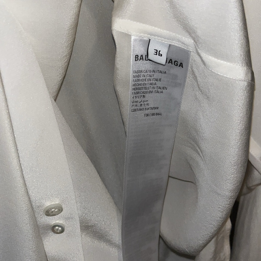 Balenciaga fashion institute button up shirt dress sz 36 small - Picture 9 of 9